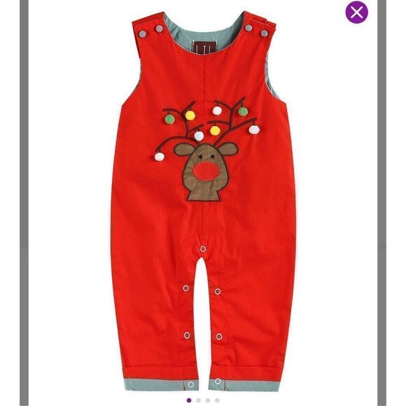 Lil Cactus Reindeer Romper Size 6/12m - Picture 1 of 5